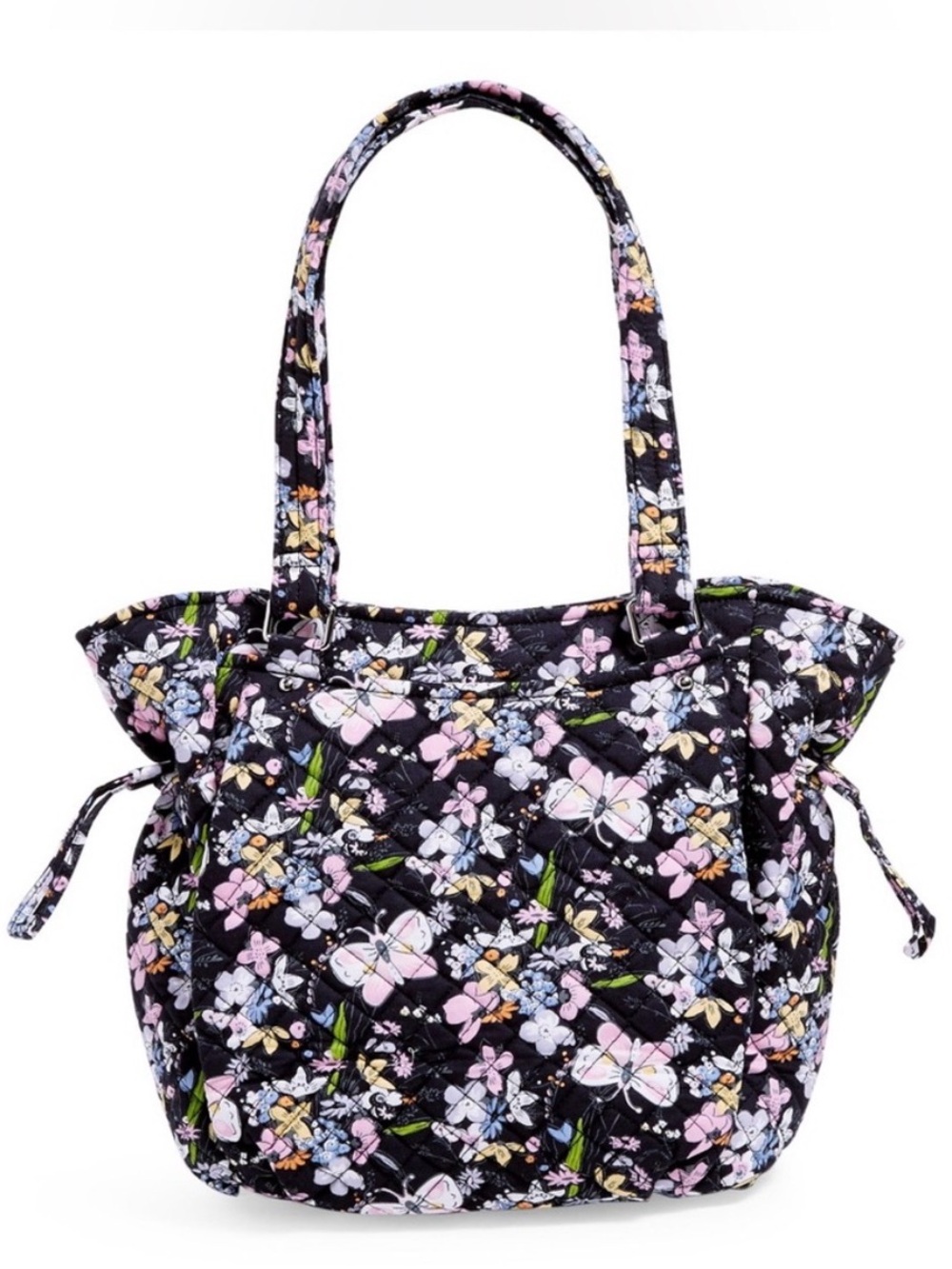 Vera Bradley Glenna Satchel Bloom Boom Navy